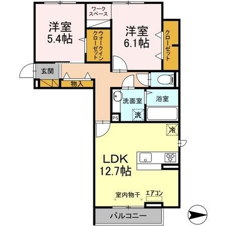 ハイピクチャー　　E棟の物件間取画像